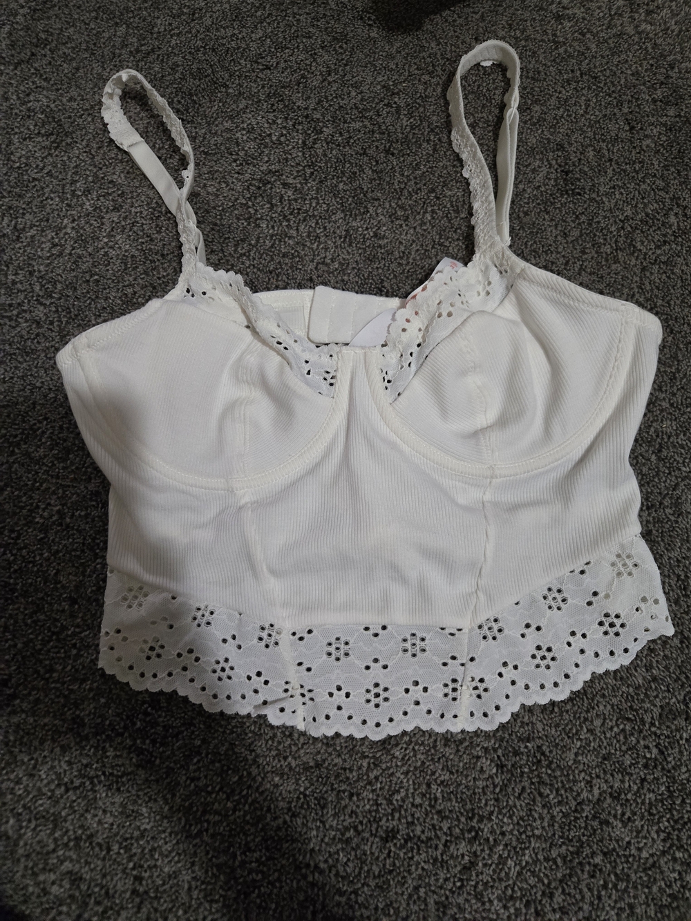 Colsie White Womens Crop Top